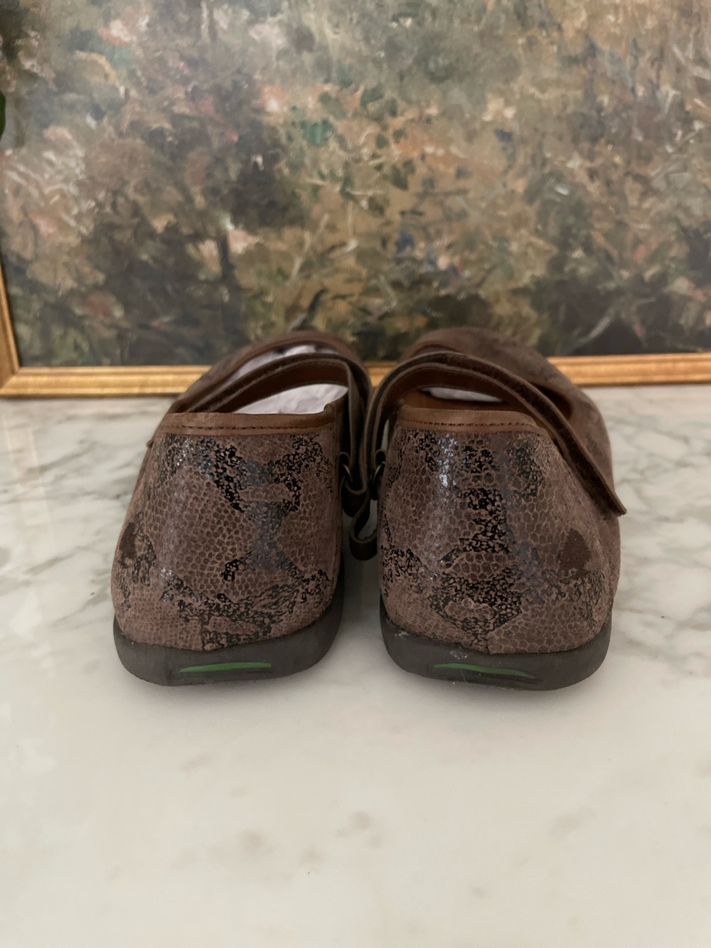 Kalso Earth Solar 3 Mary Jane Bark Brown Sz 9 Negative Heel Flats Granola Girl - Picture 2 of 6